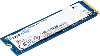 2.0 TB SSD Kingston NV3 NVMe PCIe 4.0, M.2/M-Key (PCIe 4.0 x4), lesen: 6000MB/s, schreiben: 5000MB/s SLC-Cached