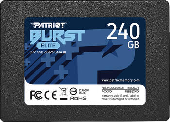 240 GB SSD Patriot Burst Elite, SATA 6Gb/s, lesen: 450MB/s, schreiben: 320MB/s, TBW: 160TB