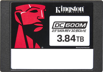 3.8 TB SSD Kingston DC600M Data Center Series Mixed-Use SSD - 1DWPD, SATA 6Gb/s, lesen: 560MB/s, schreiben: 530MB/s,