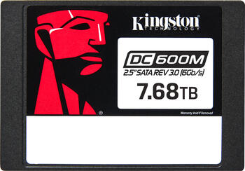 7.7 TB SSD Kingston DC600M Data Center Series Mixed-Use SSD - 1DWPD, SATA 6Gb/s, lesen: 560MB/s, schreiben: 530MB/s,