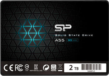 2.0 TB SSD Silicon Power Ace A55, SATA 6Gb/s, lesen: 500MB/s, schreiben: 450MB/s, TBW: 1PB