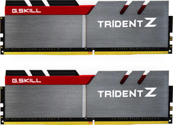 DDR4RAM 2x 8GB DDR4-3200 G.Skill Trident Z silber/rot DIMM, CL16-18-18-38 Kit