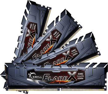 DDR4RAM 4x 16GB DDR4-3200 G.Skill Flare X schwarz DIMM, CL16-18-18-38 Kit