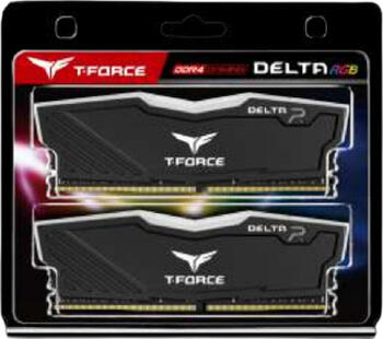 DDR4RAM 2x 16GB DDR4-3600 TeamGroup T-Force Delta RGB schwarz DIMM, CL18-22-22-42 Kit