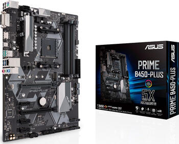 ASUS Prime B450-Plus orange Sockel AM4 ATX-Mainboard 4x DDR4 max. 64GB, DVI-D, HDMI 2.0b