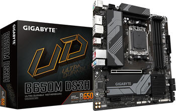 GIGABYTE B650M DS3H, ATX Mainboard, 4x DDR5 max. 192GB, HDMI 2.1, DisplayPort 1.4, USB-C 3.1