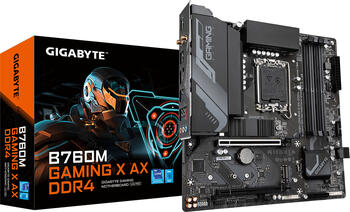 GIGABYTE B760M Gaming X AX DDR4, Sockel 1700, ATX-Mainboard 4x DDR4 max. 128GB, HDMI 2.0, DisplayPort 1.2, 3x USB-A 3.0