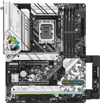 ASRock Z790 Steel Legend WiFi, ATX-Mainboard 4x DDR5 max. 192GB, HDMI 2.1, DisplayPort 1.4