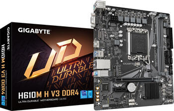 GIGABYTE H610M H V3 DDR4, Sockel Intel 1700, 2x DDR4 max. 64GB, HDMI 2.1, VGA