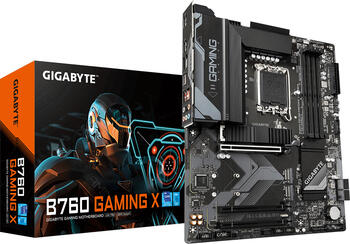 GIGABYTE B760 Gaming X, ATX Mainboard, 4x DDR5, max. 192GB, 1x HDMI 2.0, 1x USB-C 3.0