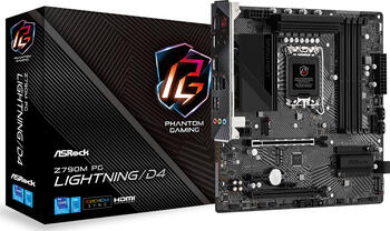 ASRock Z790M PG Lightning D4, µATX Mainboard, 1x HDMI 2.1, 1x USB-C 3.1