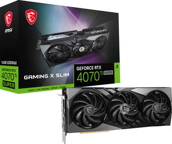 MSI GeForce RTX 4070 Ti SUPER 16G GAMING X SLIM, 16GB GDDR6X Grafikkarte, HDMI, 3x DP