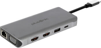 Plusonic USB-C Docking Station 8-in-1, USB-C 3.0 [Stecker] 