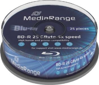 Mediarange BD-R 4x 25er Spindel 25GB BD-Rohlinge 