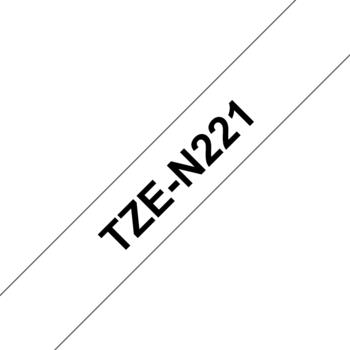 Brother TZe-N221 Beschriftungsband, 9mm, schwarz/weiß 