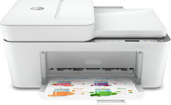 HP DeskJet Plus 4120e All-in-One weiß, WLAN, Tinte mehrfarbig-Multifunktionsgerät, Drucker/Scanner/Kopierer/Fax