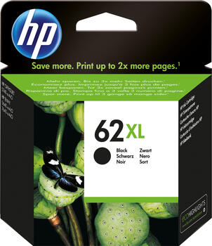 HP 62 XL Druckkopf mit Tinte schwarz 