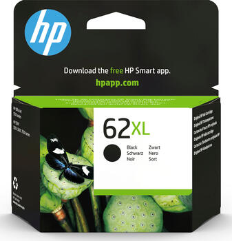 HP 62 XL Druckkopf mit Tinte schwarz 