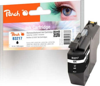 Peach Kompatible Tinte zu Brother LC3217BK schwarz 