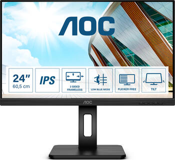 23.8 Zoll AOC Q24P2Q, 60.5cm TFT, 4ms (GtG), 1x VGA, 1x HDMI 1.4, 1x DisplayPort 1.2