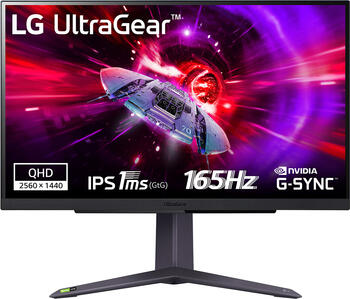 27 Zoll LG UltraGear 27GR75Q-B, 68.6cm TFT, 165Hz, G-Sync, FreeSync, 1ms (GtG), 2x HDMI 2.0, DisplayPort 1.4