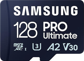 128 GB Samsung PRO Ultimate microSDXC USB-Kit Speicherkarte, lesen: 200MB/s, schreiben: 130MB/s
