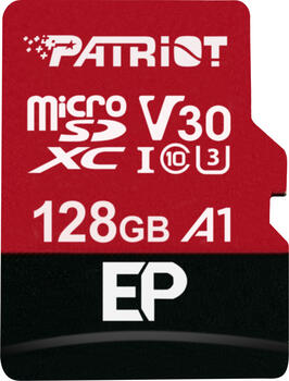 128 GB Patriot EP microSDXC Kit Speicherkarte, lesen: 90MB/s, schreiben: 80MB/s