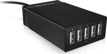 RaidSonic Icy Box USB 5-port Ladegerät 8A 