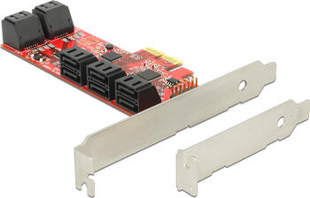 Delock PCI Express x2 Karte > 10 x intern SATA 6 Gb/s - Low Profile Formfaktor