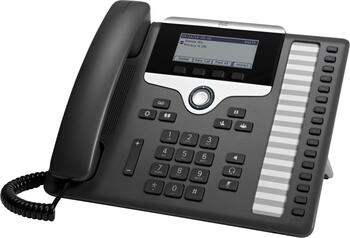 Cisco 7861 IP Phone schwarz, VoIP-Telefon (schnurgebunden), Anruferanzeige, Freisprecheinrichtung, Wideband, SIP