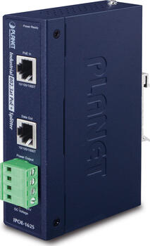 Planet IPOE-162S Industrial Railmount Gigabit PoE-Splitter , 1x RJ-45, PoE+ PD