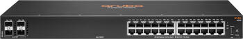 HPE Aruba CX 6000 Series Rackmount Gigabit Managed Switch, 24x RJ-45, 4x SFP, Backplane: 56Gb/s