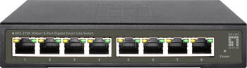 LevelOne GES Desktop Gigabit Smart Switch, 8x RJ-45, Backplane: 16Gb/s, lüfterlos, Metallgehäuse