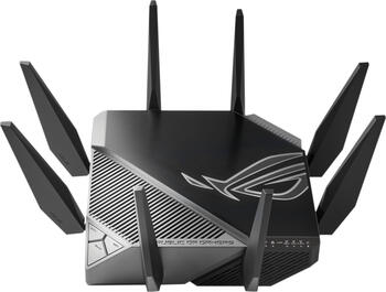 ASUS ROG Rapture GT-AXE11000 Router, Wi-Fi 6E, 1148Mbps (2.4GHz), 4804Mbps (5GHz), 4804Mbps (6GHz)