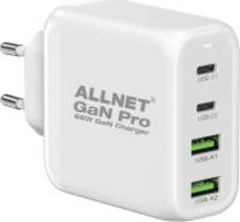 Allnet 68 Watt Netzteil 2x USB Typ-A QC, 2x USB Typ-C 