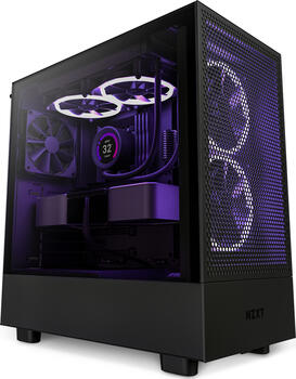 NZXT H5 Flow, schwarz, Glasfenster 