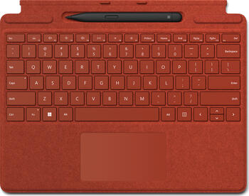 Microsoft Surface Pro Signature Keyboard Mohnrot, Layout: DE, Tastatur und Schutzhülle, Tastatur