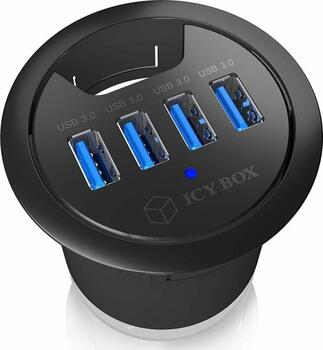 4x USB 3.0, RaidSonic Icy Box IB-HUB1403 Einbau USB-Hub 