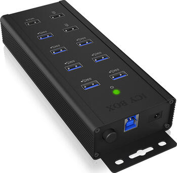 RaidSonic Icy Box IB-HUB1703-QC3 USB-Hub, 7x USB-A 3.0, USB-B 3.0 [Buchse]