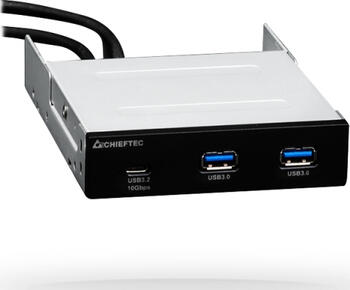 Chieftec USB-HUB, 1x USB-C 3.1, 2x USB-A 3.0, USB 3.0 19-Pin Stecksockel, 1x USB 3.1 20-Pin Key-A [Stecker]