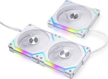 Lian Li Uni Fan SL120V2 RGB 3er-Pack, 120x120x28mm (BxHxT), 120mm-Lüfter, 109.6m³/h (64.5 CFM), 29.2dB(A)