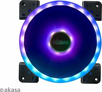 Akasa Vegas TLY Addressable RGB LED Lüfter 140mm, 140x140x25mm, 70m³/h, 21.2dB(A), RGB beleuchtet (27 LEDs)