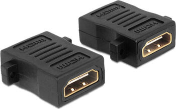 Delock Adapter HDMI A Buchse > Buchse mit Schraubanschluss 