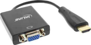 InLine Dongle Konverter HDMI zu VGA, mit Audio, Eingang HDMI 