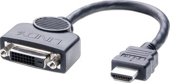 Lindy DVI-D FM auf HDMI M Adapter Schwarz 