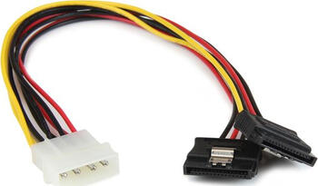 0,3m StarTech SATA Strom-Y-Kabel, 4-Pin (IDE) auf 2x 15-Pin 