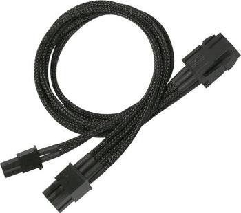 0,30m Nanoxia 6/8-Pin PCIe Verlängerung, sleeved schwarz 