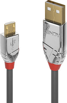 3m USB 2.0 Kabel USB A -> Micro-USB B Grau 