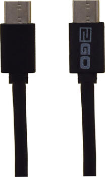 1m 2GO USB 3.2 Gen 1 (3.1 Gen 1), USB-C > USB-C, stecker/ stecker, schwarz