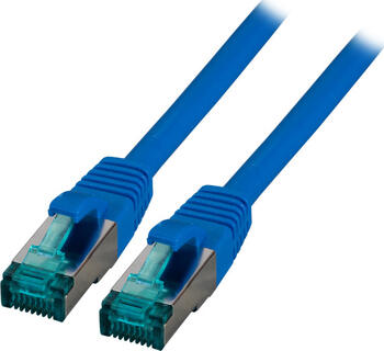 0,15m Patchkabel Cat.6a S/FTP, blau 